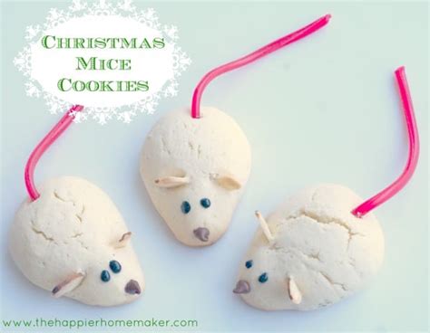 Christmas Mouse Cookies - The Happier Homemaker