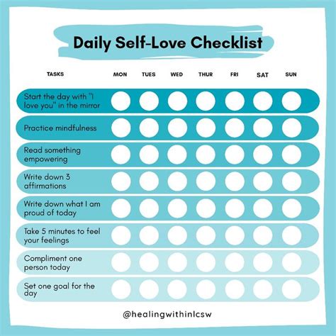 Printable Self Love Questionnaire