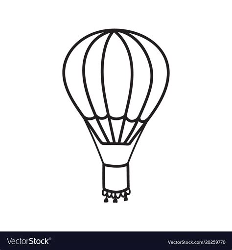 Hot Air Balloon Outline