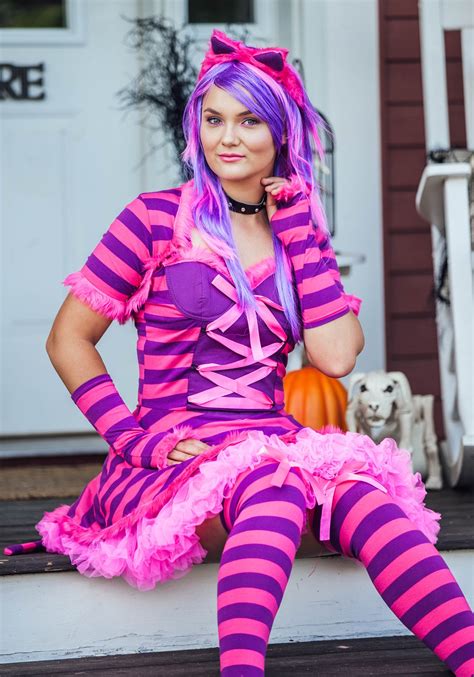 Plus Size Sexy Wonderland Cat Costume Cheshire Cat Costume For Women