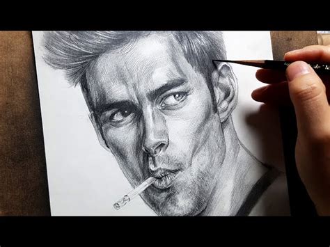 Realistic Man Face Drawing