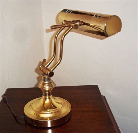 Brass Banker Piano Lamp