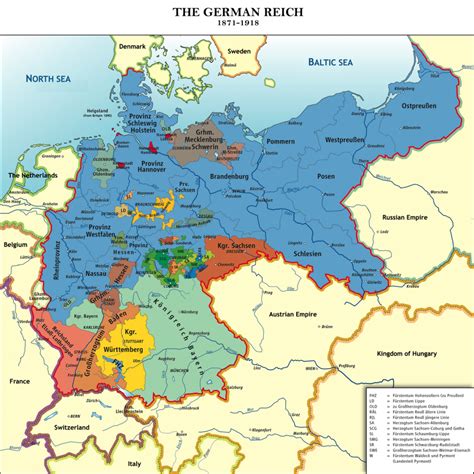 German States Map 1850 - Printable Map