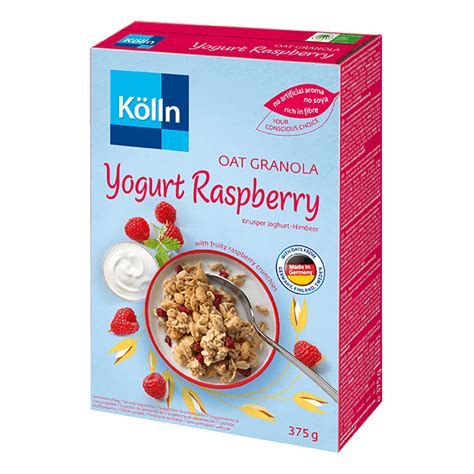 Мюсли Kolln кранчи цельнозер с малиной и йогуртом 4000540013566 ...