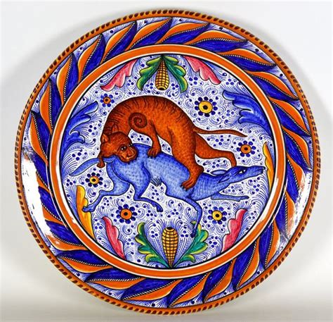 Grande Piatto Da Parata In Maiolica Lustrata Deruta Interamente