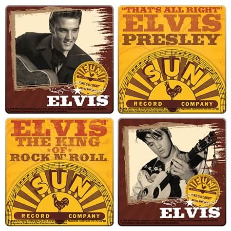 Elvis Presley Sun Records Coaster 4-Pack - Entertainment Earth