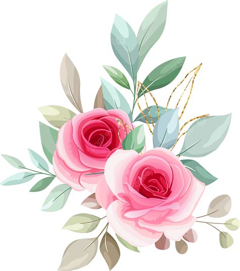 Arranjo De Flores Em Aquarela PNG Flor Casamento Vintage Imagem PNG