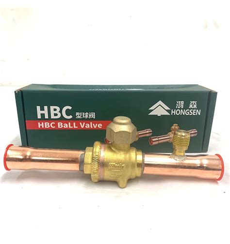 Refrigeration Brass Body Ball Valve Odf With Access Valve Port Hbc 22v Buy Hongsen Ball Valves