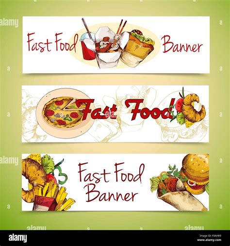 Fast food banners Stock Vector Image & Art - Alamy