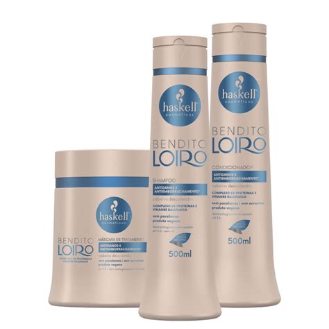 Kit Haskell Bendito Loiro Shampoo Condicionador E Mascara M Submarino