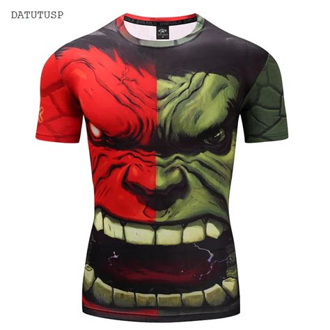 Datutusp Fashion New 3d T Shirt Marvel The Hulk Short Sleeve