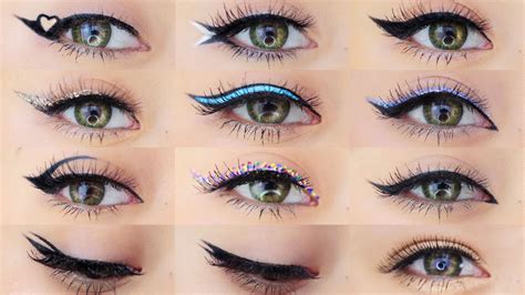 Eyeliner Makeup Tutorial 12 Different Eyeliner Looks Youtube