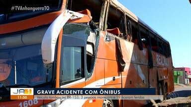 JA 1ª Edição TO Três pessoas morrem em acidente de ônibus na BR 153