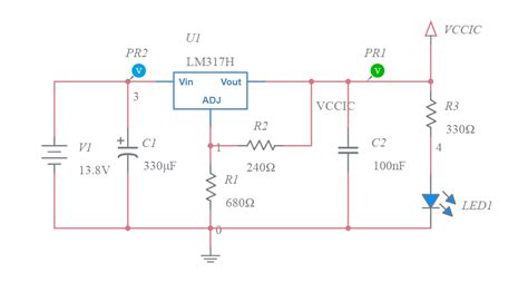 Circuito Padr O Regulador Tens O Lm Multisim Live