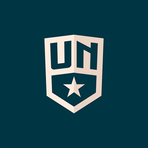 Initial UN logo star shield symbol with simple design 27271970 Vector Art at Vecteezy