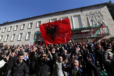 Albania Protesters Clash With Police At Rally Called By Opposition