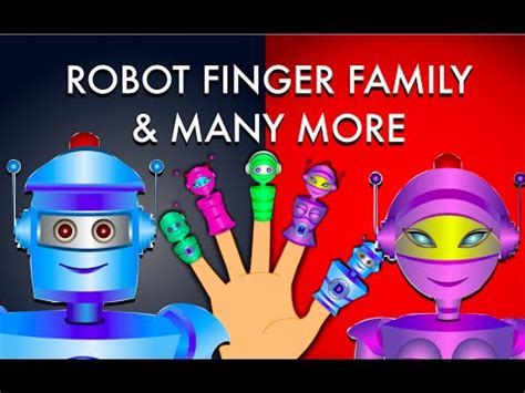 Robot Finger Family And Many More - Nursery Rhymes For Children - YouTube