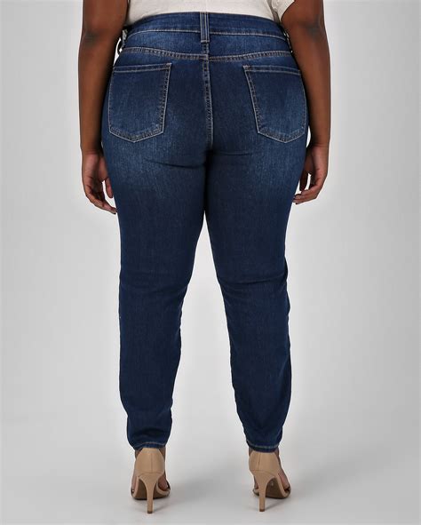 Riachuelo Cal A Jeans Plus Size Feminina Skinny Estonada Denim Escuro