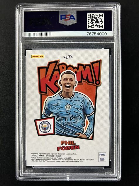 2022 23 Panini Donruss FIFA PHIL FODEN Kaboom 23 PSA 10 Man City EBay