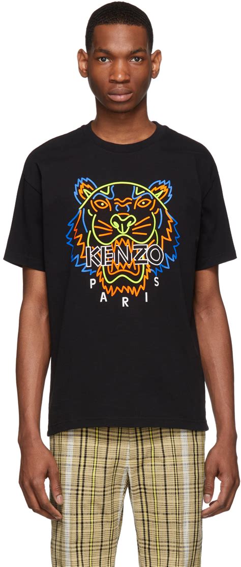 Kenzo Black Neon Tiger T Shirt Ssense Canada