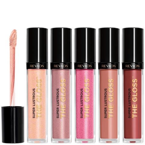 Buy Revlon Lip Gloss Set Super Lustrous 5 Piece T Set Non Sticky High Shine Cream And Pearl