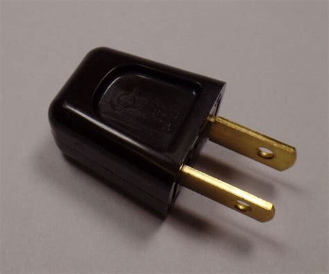 New Brown Quick Connect Lamp Plug For Spt 1 Cord Polarized Blades Ul