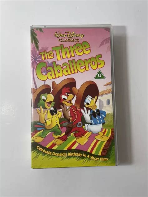 Walt Disney Classics The Three Caballeros Vhs Video Donald Duck Good