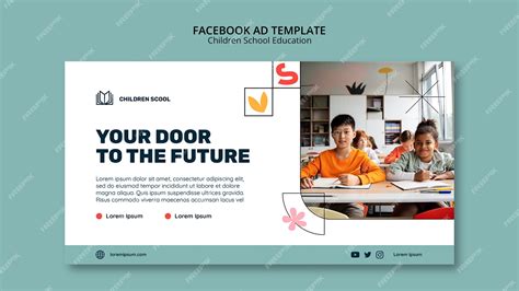 Free PSD | Children school education facebook template