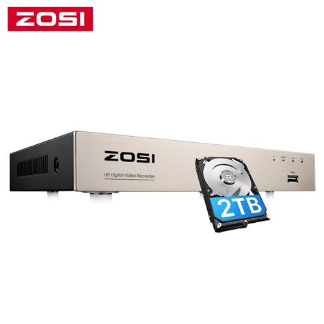 ZOSI enregistreur vidéo CCTV hybride 1080P 8 canaux 8 canaux AHD