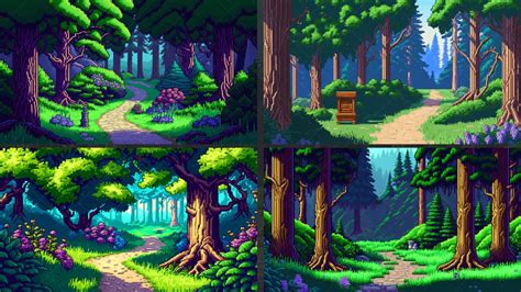 BACKGROUND - Pixel Forest 1 in 2D Assets - UE Marketplace