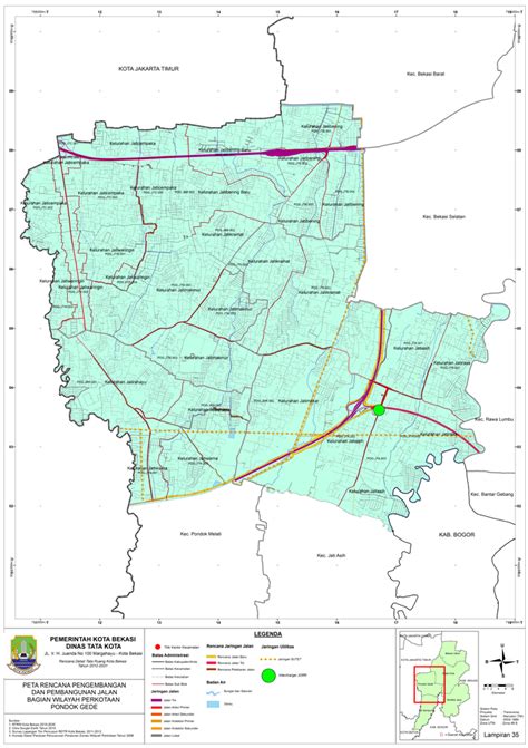 Jaringan Jalan Bwp Pondokgede Sitaru Kota Bekasi