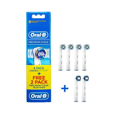 Oral B Eb50 4pc Crossaction Precision Clean Brush Head Refill Pack Braun And Oral B Nz