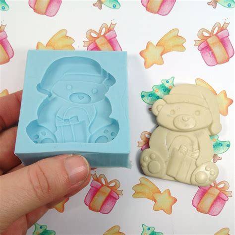 Stampo In Silicone Babbo Natale Orso Stampo Decorazioni Etsy Italia