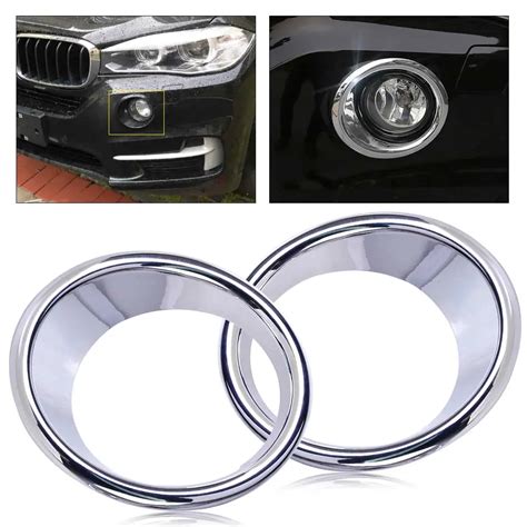 Dwcx Car Styling Pcs Triple Chrome Plated Front Fog Light Lamp Cover