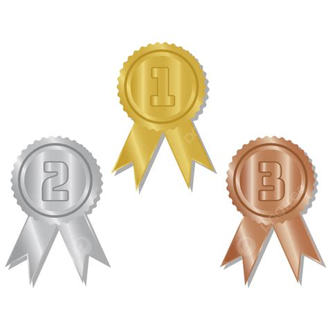 Medallas Set Vector Realista Gratis Y Png Png Conjunto De Medallas