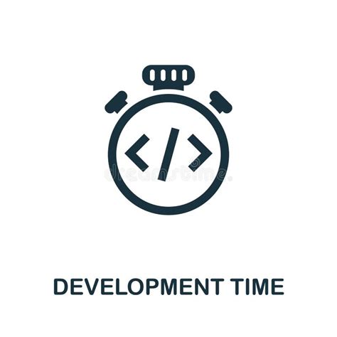 Development Time Icon Simple Creative Element Filled Monochrome