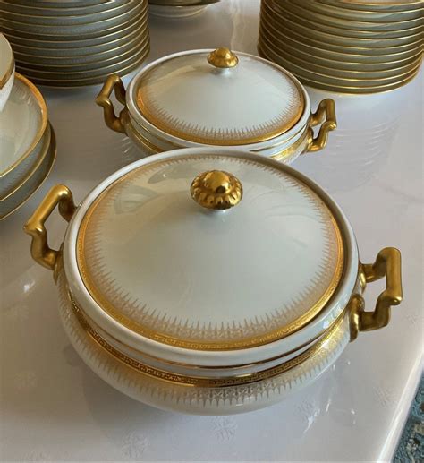 Proantic Limoges Porcelain Table Service Chastagner And Cie