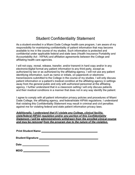 24 Simple Confidentiality Statement And Agreement Templates