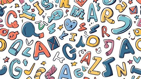 A Colorful Cartoon Of The Alphabet With The Letters Z E E And Z