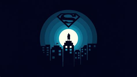 Superman Superheroes Hd K K Minimalism Minimalist Illustration