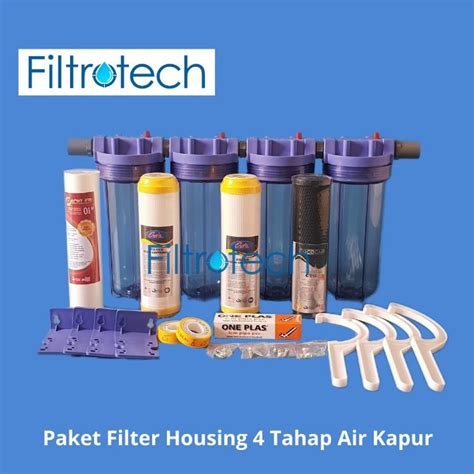 Jual Paket Filter Air Kapur 4 Housing 10 Clear Sediment 2 Resin