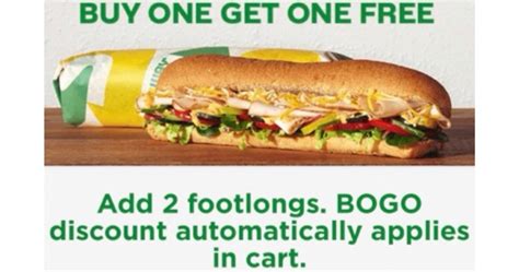 Subway Bogo May 2024