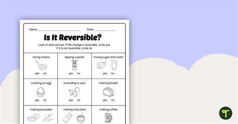 Reversible and Irreversible Changes Worksheet PDF - 1st Grade | Teach ... 