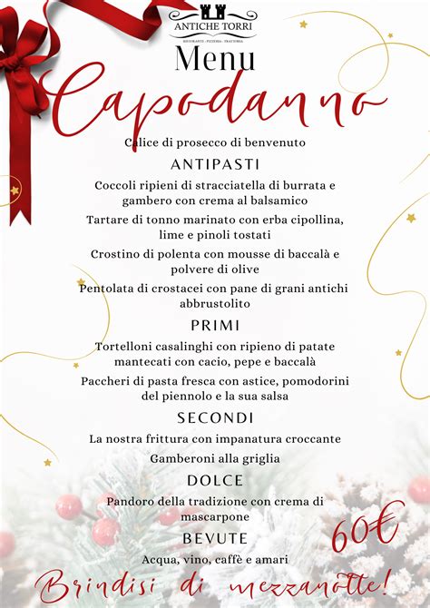 Menu Capodanno Ristorante Antiche Torri