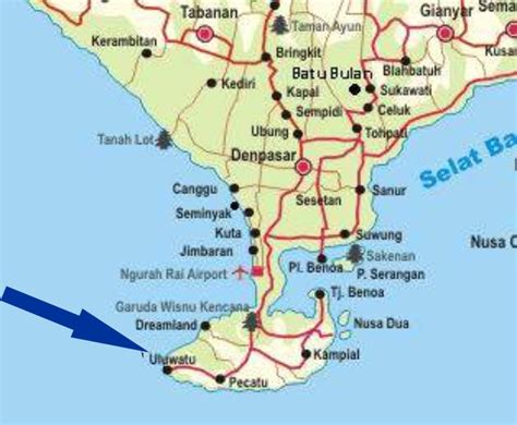 Uluwatu Resorts Map