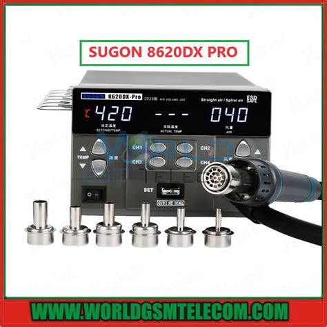 SUGON 8620DX PRO 1300W Hot Air Rework Station 2024 WORLD GSM TELECOM