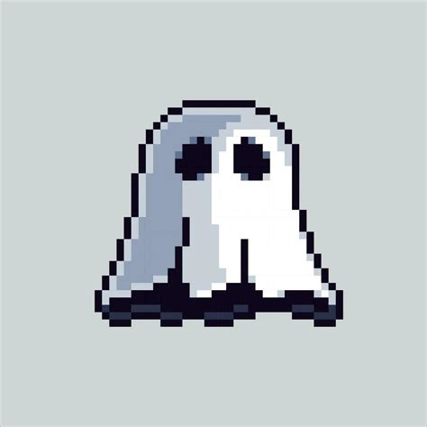 Pixel art illustration Spooky Ghost. Pixelated Ghost. Scary Spooky ...