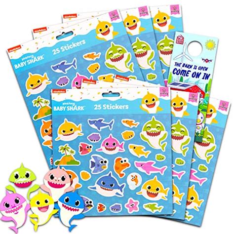 Baby Shark Stickers Party Favors Bundle - 150 Baby Shark Stickers for ...