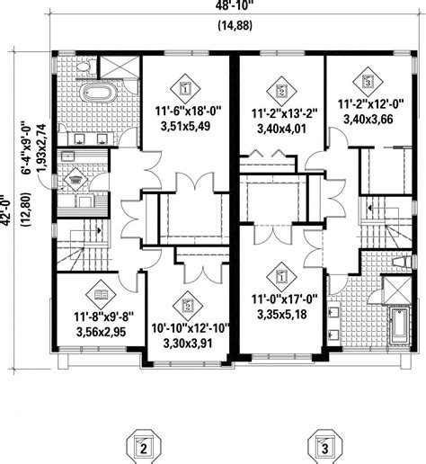 Builder Preferred Modern Duplex Style House Plan Leonardo