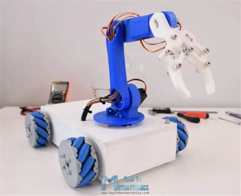 Arduino Robot Arm and Mecanum Wheels Platform Automatic Operation